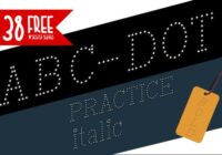 ABC Dot Practice Italic Bold Font - Featured Image