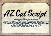 AZ Cut Script Font - Featured Image