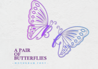 A Pair of Butterflies Font - Featured Image