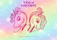 A Pair of Unicorns Font - Featured Image