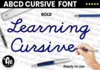 Abcd Cursive Bold Font - Featured Image