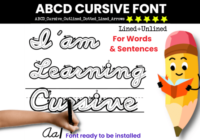 Abcd Cursive Font - Featured Image