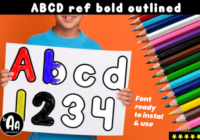 Abcd Ref Bold Outlined Font - Featured Image
