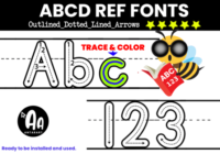 Abcd Ref Outlined Dotted Arrows Lined Font - Featured Image