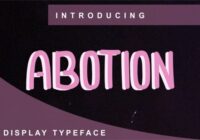 Abotion Font - Featured Image