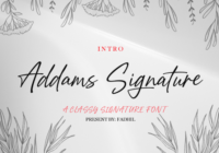 Addams Signature Font - Featured Image