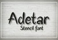 Adetar Stencil Font - Featured Image