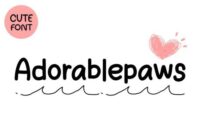 Adorablepaws Font - Featured Image