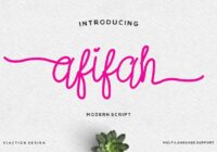 Afifah Script Font - Featured Image