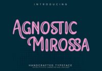 Agnostic Mirossa Font - Featured Image
