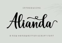 Alianda Script Font - Featured Image