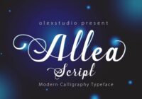 Allea Script Font - Featured Image
