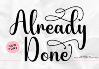 Already Done Font - Featured Image