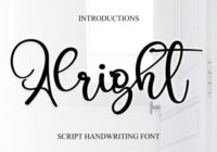 Alright Font - Featured Image
