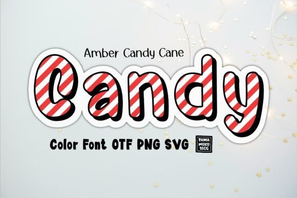 Amber Candy Cane Font - Featured Image