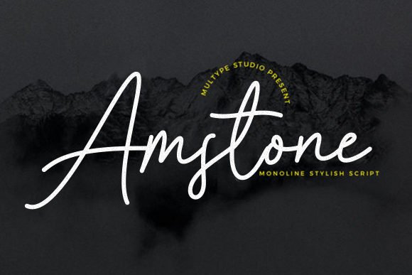 Amstone Font - Featured Image