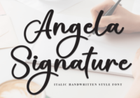 Angela Signature Font - Featured Image