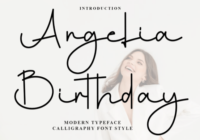 Angelia Birthday Font - Featured Image