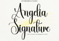 Angelia Signature Font - Featured Image