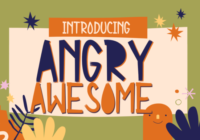Angry Awesome Font - Featured Image