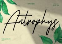 Antrophys Script Font - Featured Image