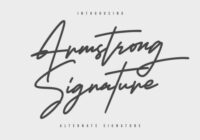 Armstrong Signature Font - Featured Image