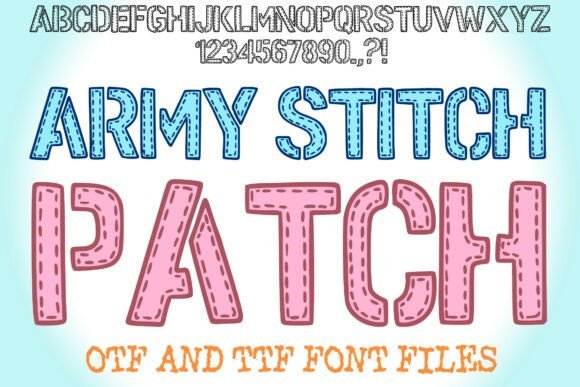 Army Stitch Patch Font - Featured Image