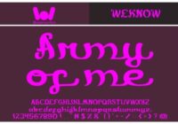 Army of Me Font - Featured Image