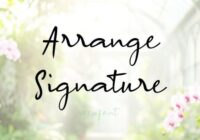 Arrange Signature Font - Featured Image