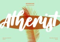 Atherist Script Font - Featured Image