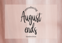 August Ends Font - Featured Image