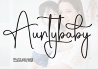 Auntybaby Font - Featured Image