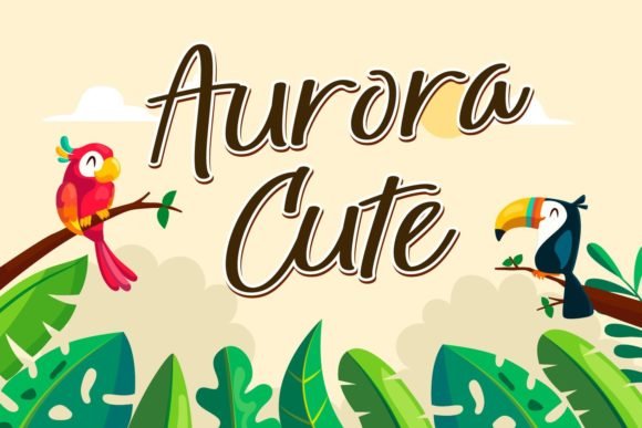 Aurora Cute Font - Featured Image