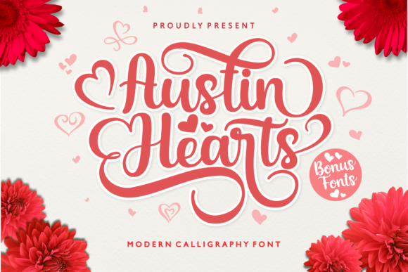 Austin Hearts Font - Featured Image