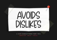 Avoids Dislikes Font - Featured Image