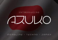 Azuko Techno Font - Featured Image