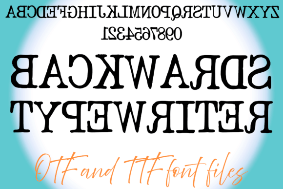 Backwards Typewriter Font - Featured Image