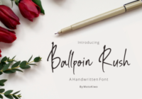 Ballpoin Rush Font - Featured Image