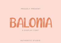 Balonia Font - Featured Image
