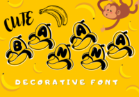 Banana Cute Font - Featured Image