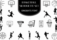 Basketball Silhouette Set Font - Featured Image