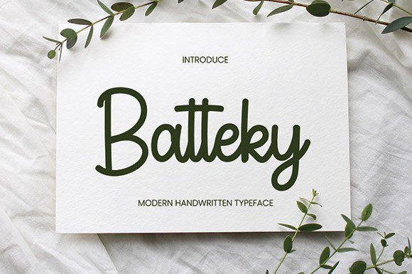 Batteky Font - Featured Image