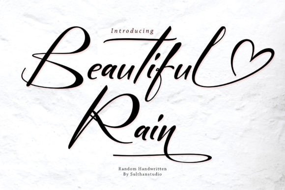 Beautiful Rain Font - Featured Image