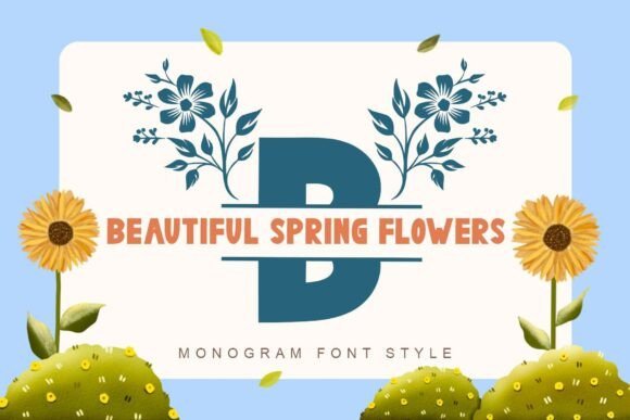 Beautiful Spring Flowers Font - Featured Image
