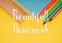 Beautifull Homework Font - Featured Image