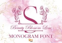 Beauty Blossom Line Monogram Font - Featured Image