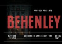 Behenley Font - Featured Image
