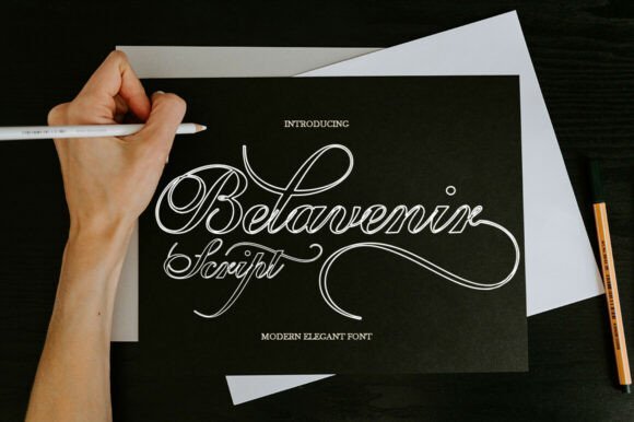 Belavenir Script Font - Featured Image