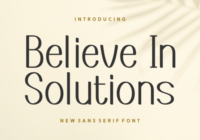 Believe in Solutions Font - Featured Image