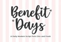 Benefit Days Font - Featured Image